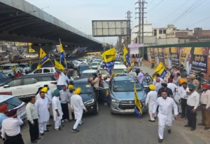 Ludhiana Wing में AAP Youth Wing का जबरदस्त शक्ति प्रदर्शन, 500 गाड़ियों के काफिले के साथ निकली भव्य Car Rally