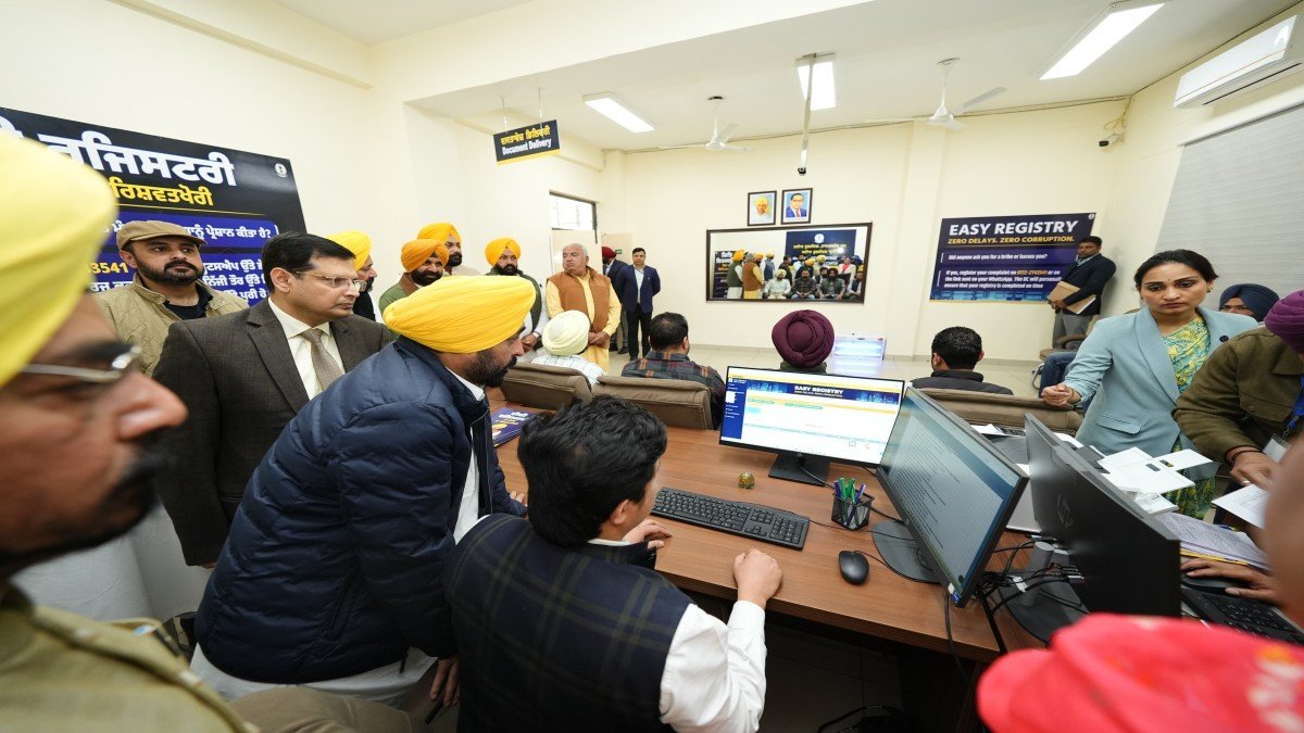 पंजाब में अब 20 मिनट में होगी रजिस्ट्री:CM भगवंत मान ने लॉन्च किया easy-registry system